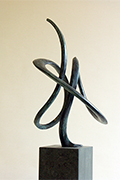 fotodocument bronzen beeld paalsteek